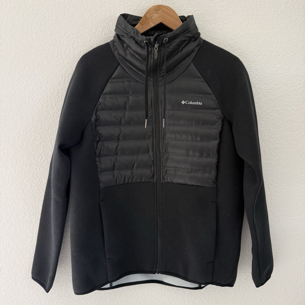 Columbia Womens Peak District Down Filled Jacket Large Black Hybrid Puffer